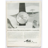 Reloj Mido Ocean Star Publicidad Antigua De 1962, Vintage