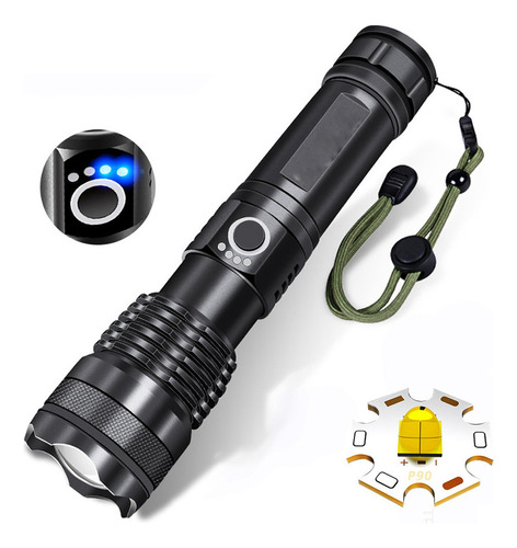 P50 Titanium Laser Linterna ,táctica Pro Camping Trail Led