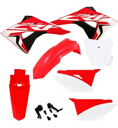 Kit Plásticos Completo Biker Next Crf230 Number Adesivo