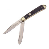 Navaja Boker Trapper 110824 Con 2 Hojas Hueso Negro Original