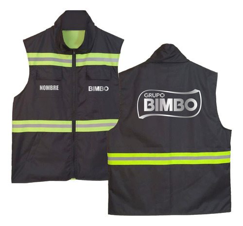 Chaleco Industrial Mod Bimbo Estampado Reflejante