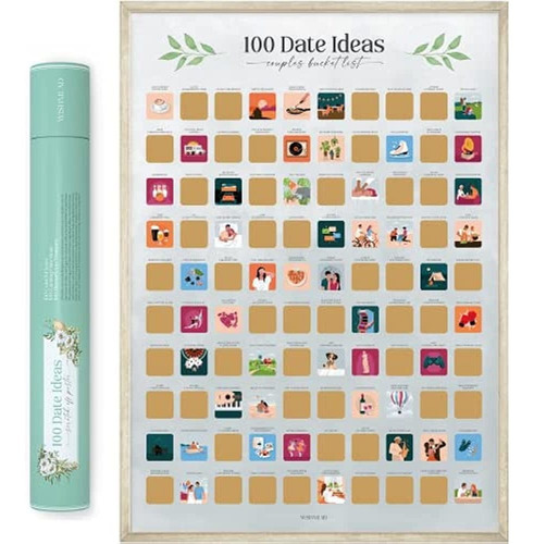 Wishmead 100 Dates Scratch Off Poster - Lista De Deseos - Ju