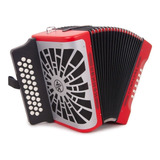 Acordeón Hohner Compadre Diatónico Fa Rojo A48441 Con Funda