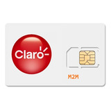 Chip M2m P/ Rastreador E Telemetria Claro 20mb -plano Mensal