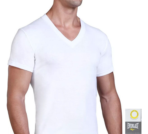 3 Playera Everlast Camiseta Ultra Soft Premium Negro Blanco