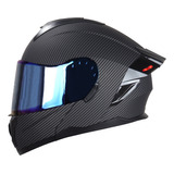 Casco Abatible Boston Carbon Con Luces Led Certificado