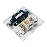 Riteav 2 X 15 Amp 125v Toma De Corriente 3 X Rca 2 X Hdmi Y 