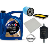 Kit Filtros Nissan March 1.6 Flex + Aceite Elf Msx 5w30 4l