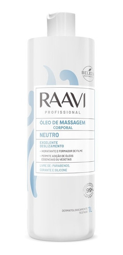 Óleo Neutro Para Massagem Corporal Raavi 1l Flér