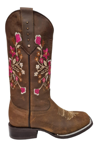 Botas Vaqueras Para Dama De Piel Original Tipo Rodeo