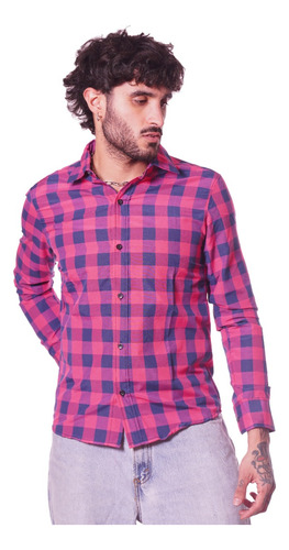 Camisa Escosesa Cuadros Slim Fit Entallada Varios Colores