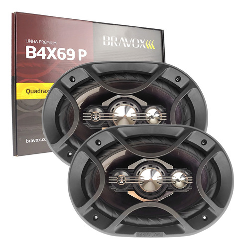 Kit Quadriaxial Bravox Premium B4x69p 320w 6x9 Polegadas