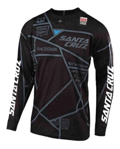 Jersey Polera Santa Cruz Rockshox Ciclismo Bicicleta Mtb Dh 