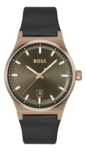 Reloj Boss Candor Para Hombre De Cuero 1514080