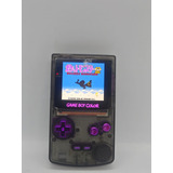 Game Boy Color Ips Q5 Laminado + Regulador De Voltagem - Preto Translucido