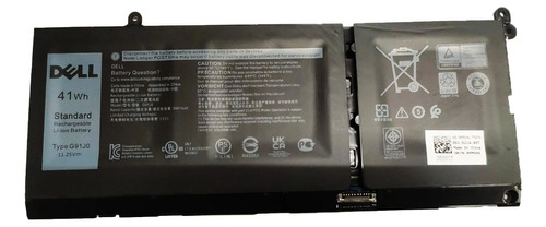 G91j0 Batería Original Dell 11.25v 3647mah 3 Cells 