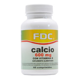 Calcio 600 Mg + Vitamina D X 60 Comprimidos