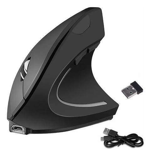 Mouse Ergonómico Vertical Usb Ratón Recargable 1600dpi 2.4 G