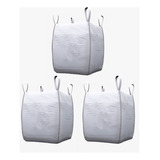 3 Sacos Big Bags P/ Ensacar Reciclagem Entulho 1000kg 1m³  