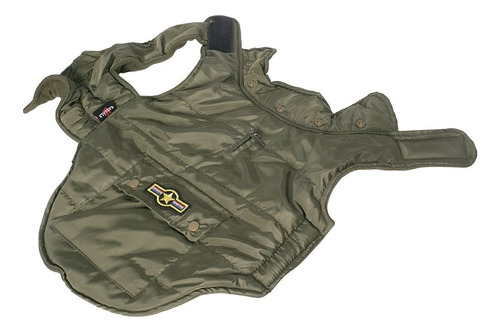 Campera Abrigo Perros Rascals Interior Polar Talle M Color Verde