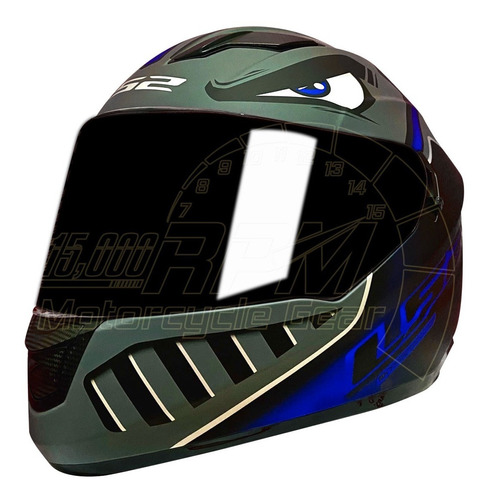 Casco Integral Ls2 Ff320 Stream Evo Badass Negro/azul