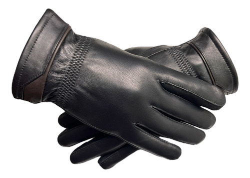 Guantes Invierno De Hombre Cuero Piel De Oveja Mod Sirius