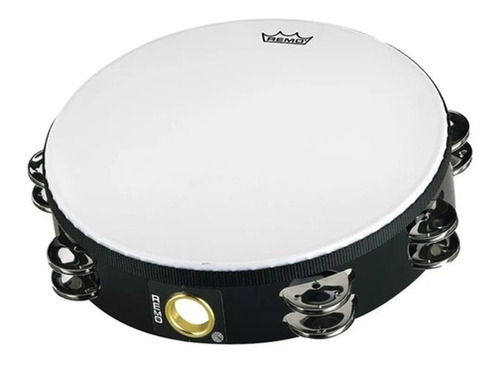 Pandereta Doble Remo Tambourine 8 Pulgadas Parche Cuero