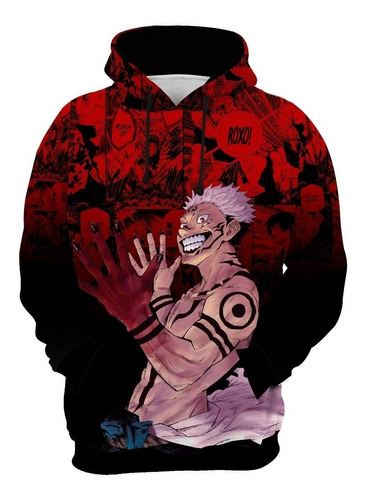 Moletom Jujutsu Kaisen Ryomen Sukuna Casaco Anime Ref0216