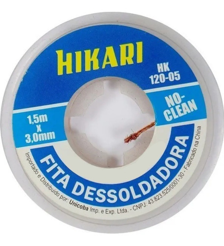 Fita Dessoldadora Malha Hk120-05 1,5m X 3mm Hikari