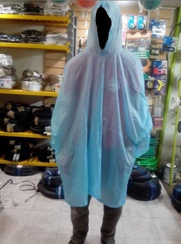 Poncho Lluvia Emergencia De Pvc No Descartable X 2 Unid.