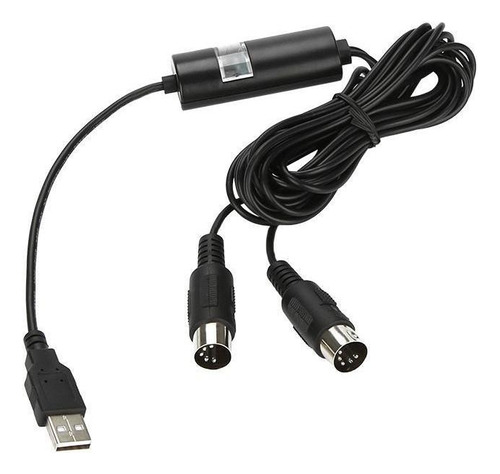 1pc Universal Midi A Usb In-out Cable Convertidor De Línea A