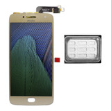 Tela Display Touch Para Moto G5 Plus Dourado + Campainha