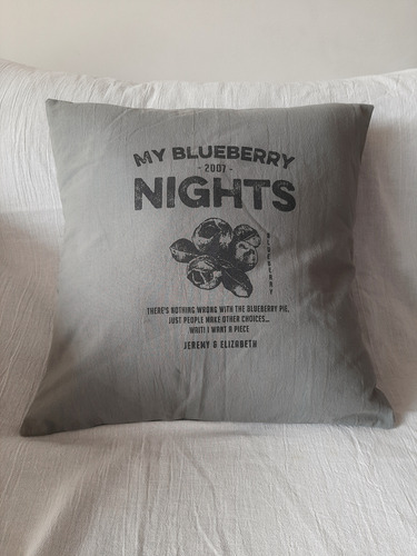 Funda De Almohadón My Blueberry Nights Gris 45x45
