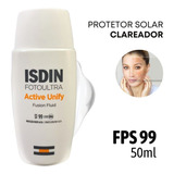 Protetor Solar Isdin Active Unify Fps99 Clareador De Melasma