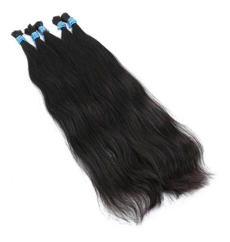 Cabello Humano Brasileño Natural De 70 Cm, Voluminoso, En Co