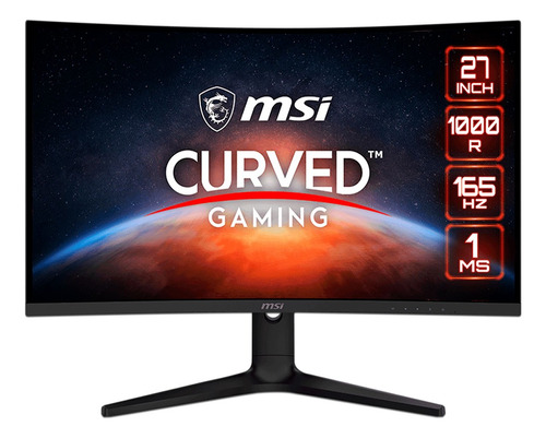 Monitor Gamer Curvo Msi Optix G271c De 27 , Fhd, 165hz, 1 Ms