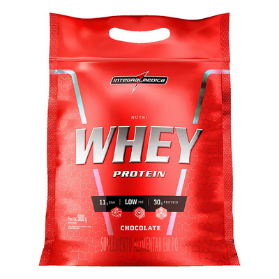 Nutri Whey Protein Pouch Chocolate 900g Integralmédica | MercadoLivre