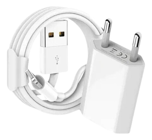 Carregador 10w + Cabo Usb Para iPhone 5 6 7 8 X Xr Xs 