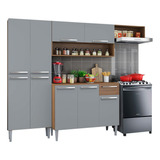 Madesa Gabinete De Cocina Integral Emilly Top Rústico/gris