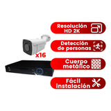 Kit Cctv Vigilancia Seguridad 16 Cámaras Ip Video Hd 2k Nvr