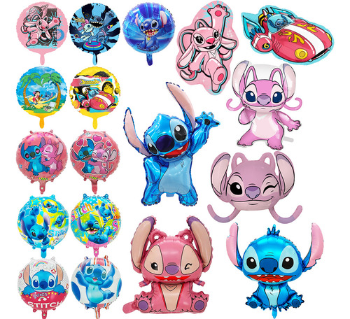 50 Globos De Película De Aluminio De Lilo And Stitch, Regalo