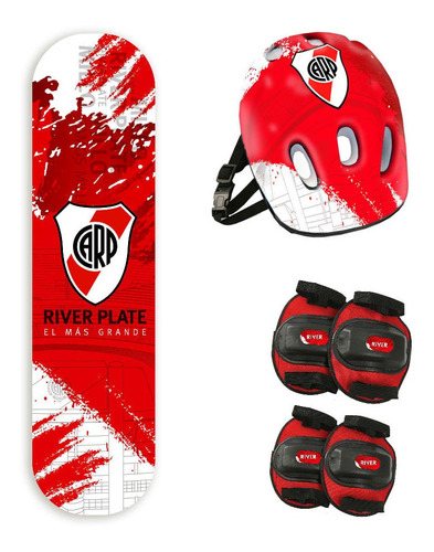 Patineta Set Skate River Plate Con Proteccion