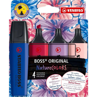 Texto de la marca Stabilo Boss Naturecolors Wildflower 4 colores 4 colores | MercadoLibre