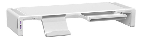 Soporte Vertical Para Monitor De Interfaz Usb Blanca