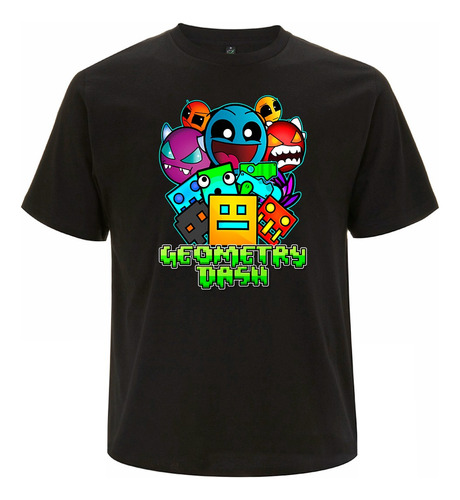 Remera Geometry Dash 100% Algodon