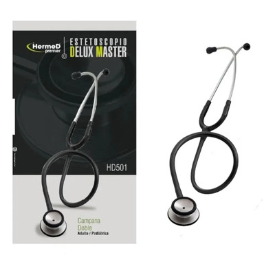 Estetoscopio Hermed HD501 Campana Doble Adulto Pediátrico Negro | Envío gratis
