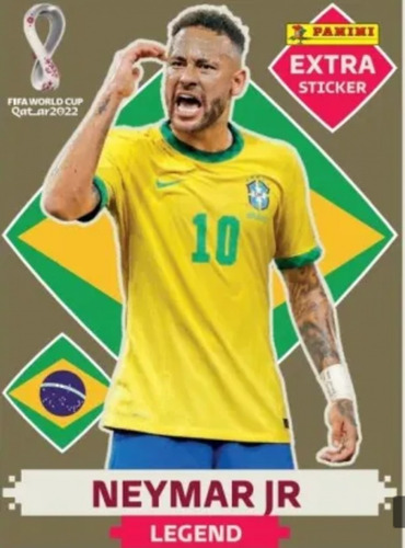 Figurinha Extra Copa 2022 Legend Neymar Gold