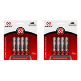 Pilha Palito Mox Aaa 1000mah Recarregável 2 Cartelas C/4unid