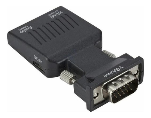 Cabo Mini Conversor Vga Para Hdmi Com Áudio Vídeo Usb Fullhd