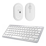 Teclado, Mouse Bluetooth Branco Para Notebook Hp